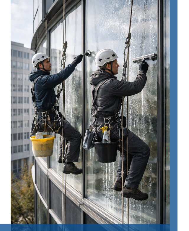 Мойка панорамных окон в Тынде от 360 р. заказать у ВЫСОТНИК-Тнд