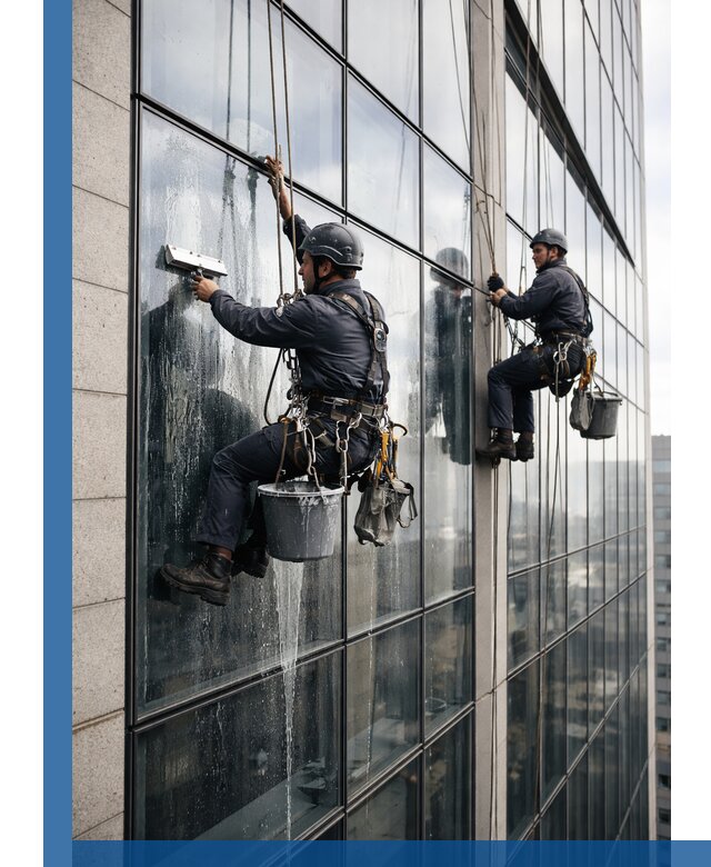 Профессиональная мойка стеклянных фасадов зданий в Тынде