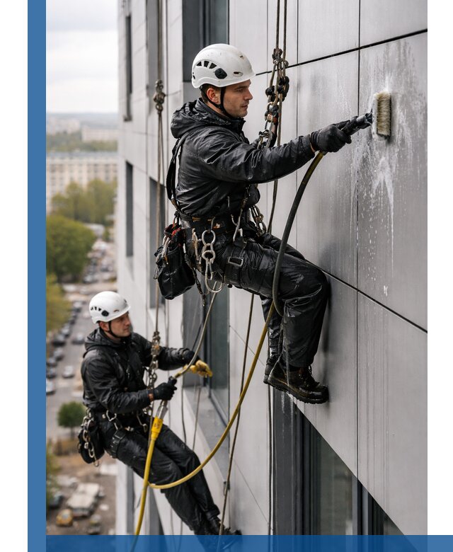 Профессиональная мойка фасада из композита в Тынде