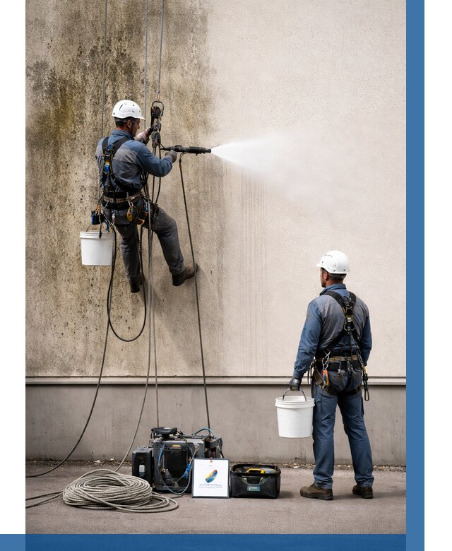 Очистка фасада от плесени в Тынде от 308 р. | ВЫСОТНИК-Тнд