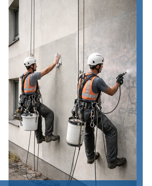 Антиграффити покрытие фасада в Тынде от 617 р. | ВЫСОТНИК-Тнд