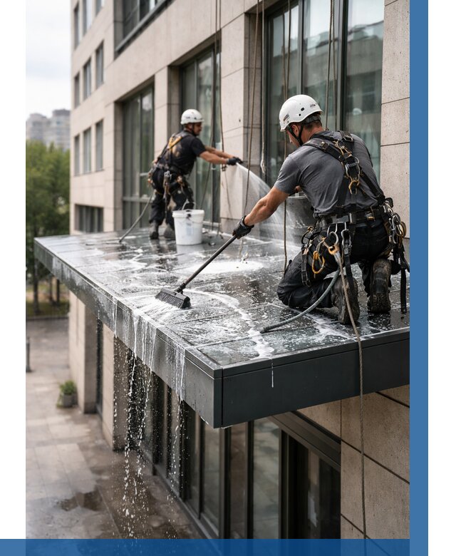 Мойка козырьков и навесов в Тынде от 3597 р. | ВЫСОТНИК-Тнд