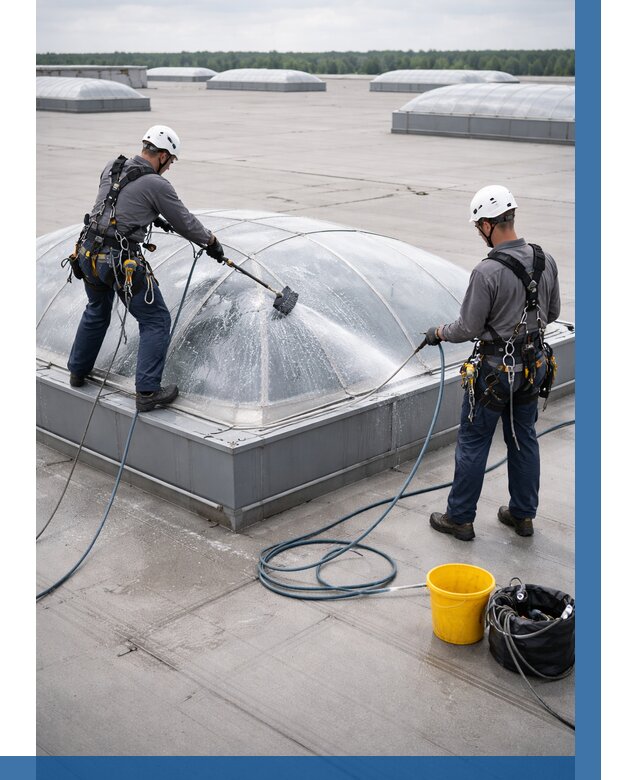 Мойка зенитных фонарей в Тынде, заказать от 4625 р. | ВЫСОТНИК-Тнд