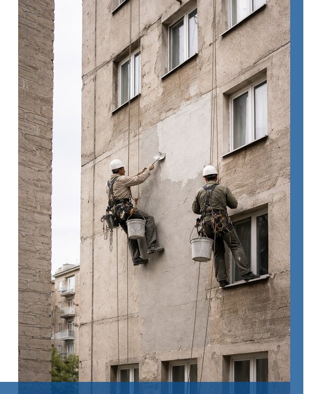 Косметический ремонт фасада в Тынде от 1130 р. | ВЫСОТНИК-Тнд