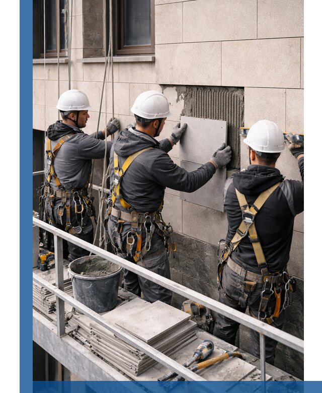 Ремонт облицовки фасада плиткой в Тынде с гарантией