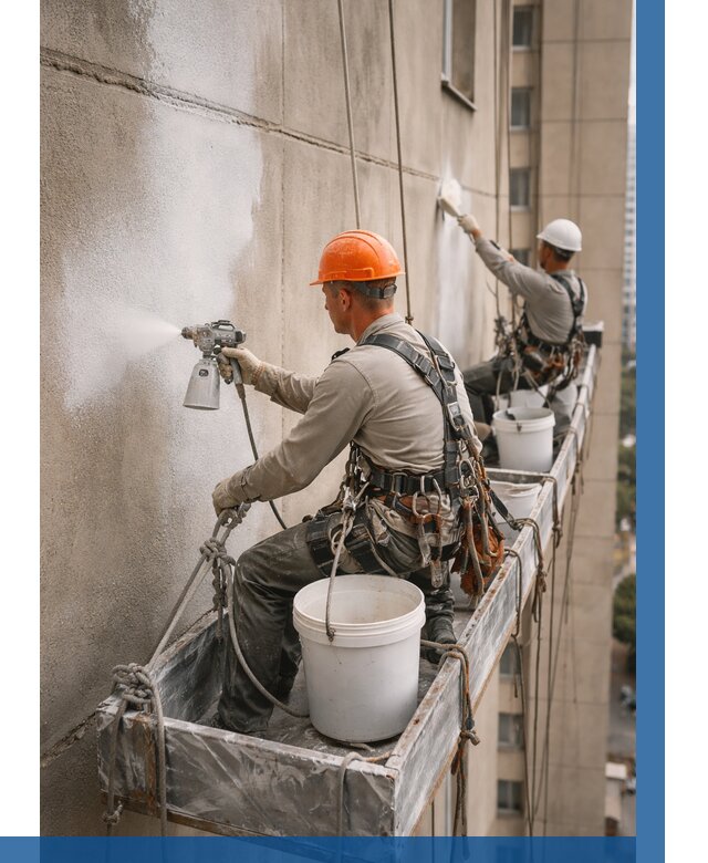 Грунтовка фасада на высоте в Тынде от 123 р. | ВЫСОТНИК-Тнд