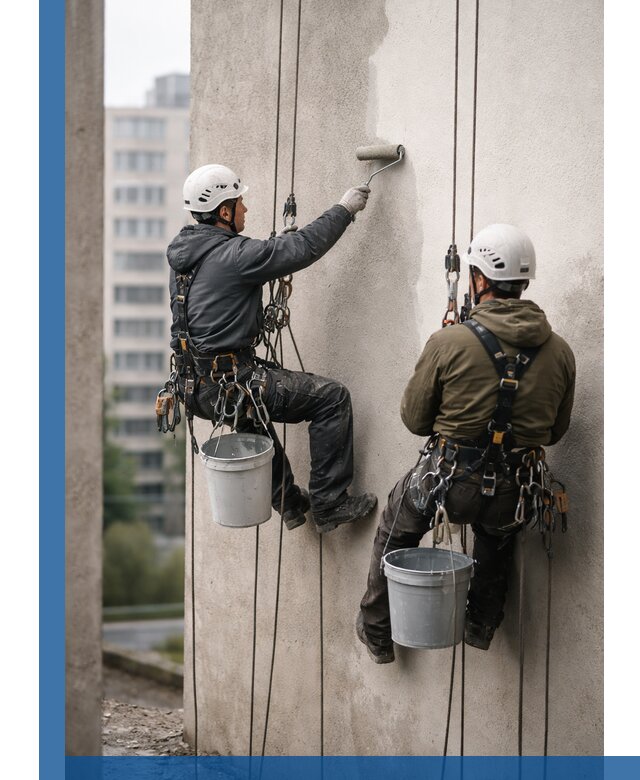 Покраска фасадов высотными альпинистами в Тынде с гарантией