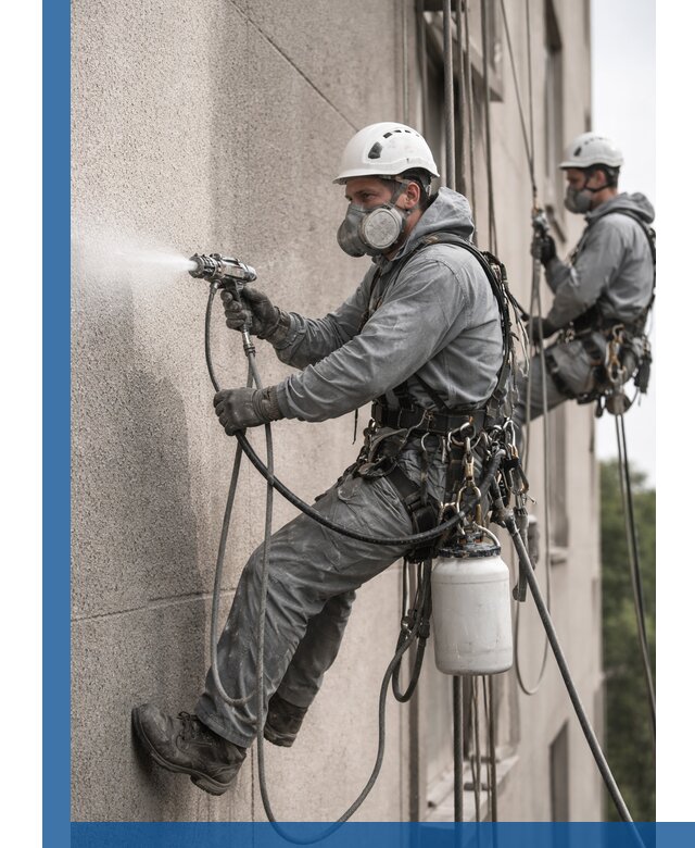 Безвоздушная покраска фасадов зданий в Тынде профессионально