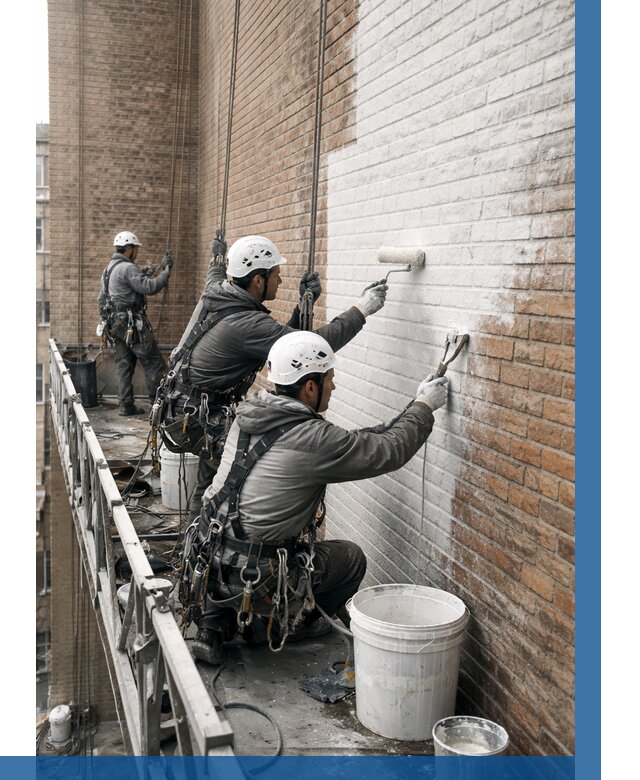 Покраска кирпичного фасада в Тынде от 360 р. | ВЫСОТНИК-Тнд