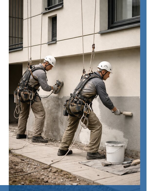 Окраска цоколя здания в Тынде от 462 р. под ключ | ВЫСОТНИК-Тнд