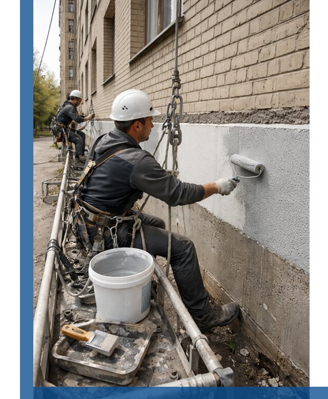 Окраска цоколя здания в Тынде профессионально и надежно