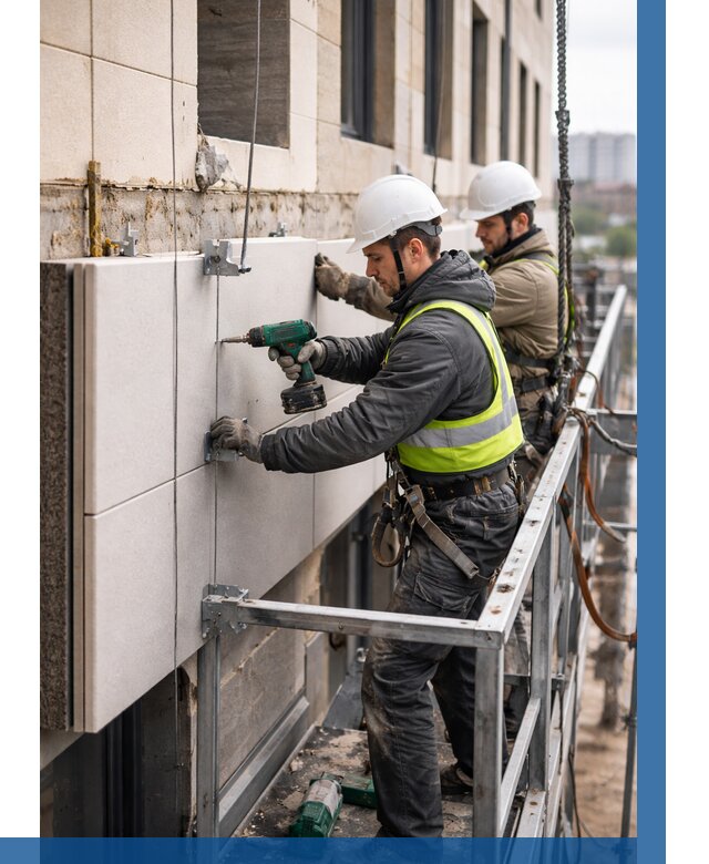 Монтаж фасадных термопанелей в Тынде от 1542 р. | ВЫСОТНИК-Тнд