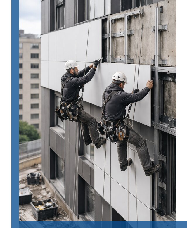 Монтаж композитных панелей фасада в Тынде под ключ