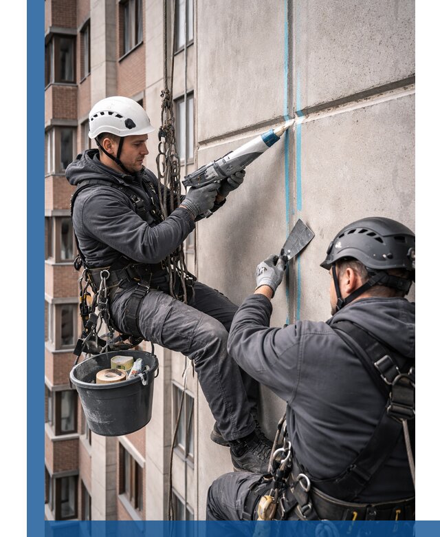 Вторичная герметизация швов фасада и кровли в Тынде