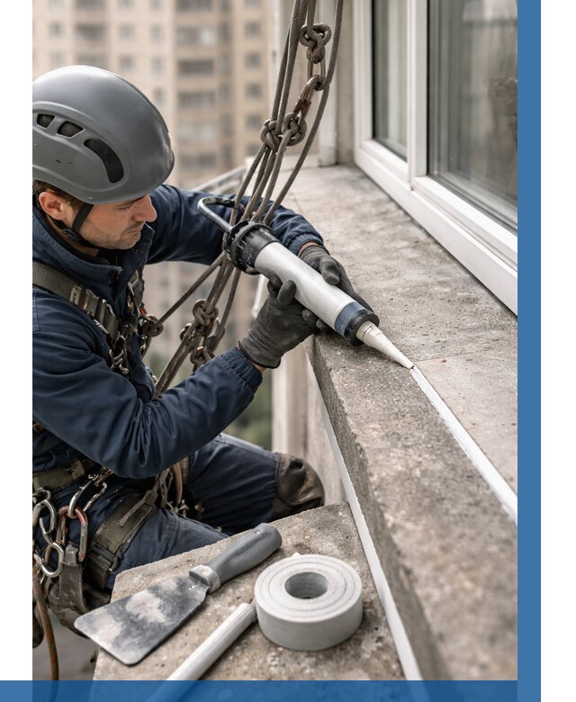 Герметизация балконного козырька в Тынде от 4625 р. | ВЫСОТНИК-Тнд