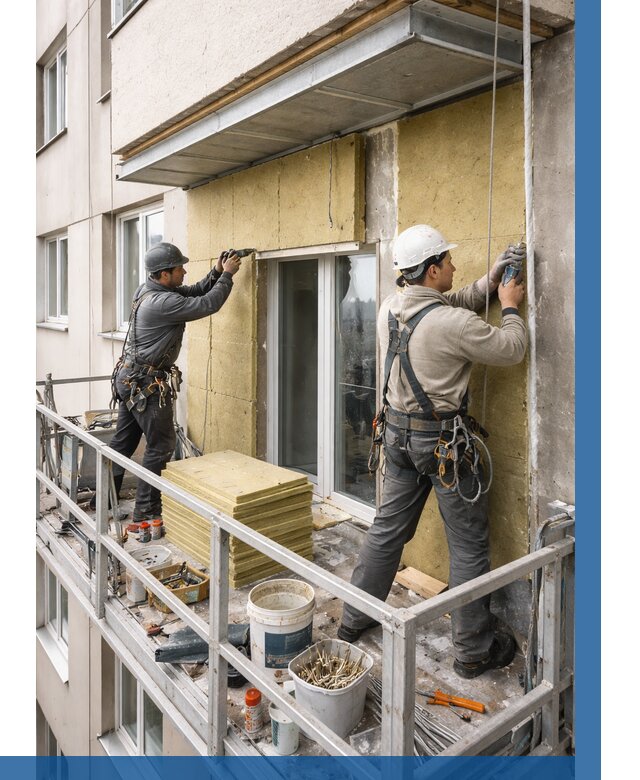 Утепление балкона снаружи в Тынде от 1644 р. под ключ ВЫСОТНИК-Тнд