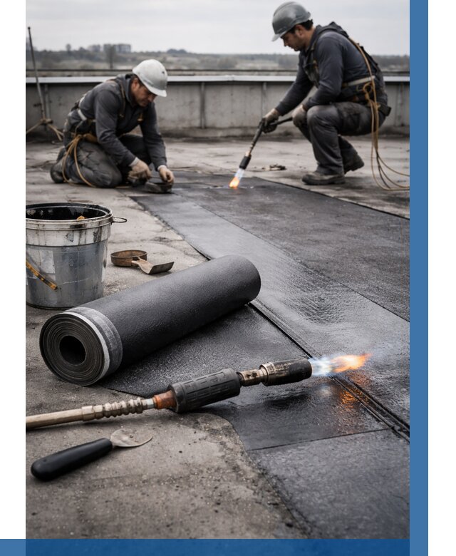 Ремонт рулонной кровли в Тынде от 668 р. | ВЫСОТНИК-Тнд