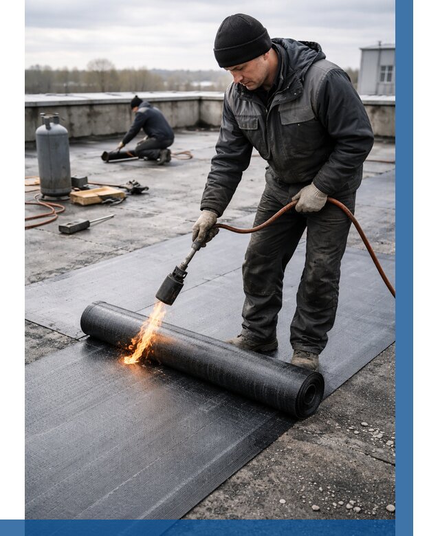 Ремонт наплавляемой кровли в Тынде от 719 р. | ВЫСОТНИК-Тнд