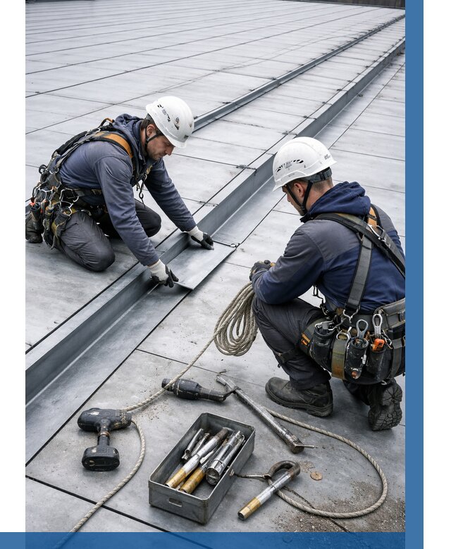 Ремонт фальцевой кровли в Тынде от 719 р. | ВЫСОТНИК-Тнд