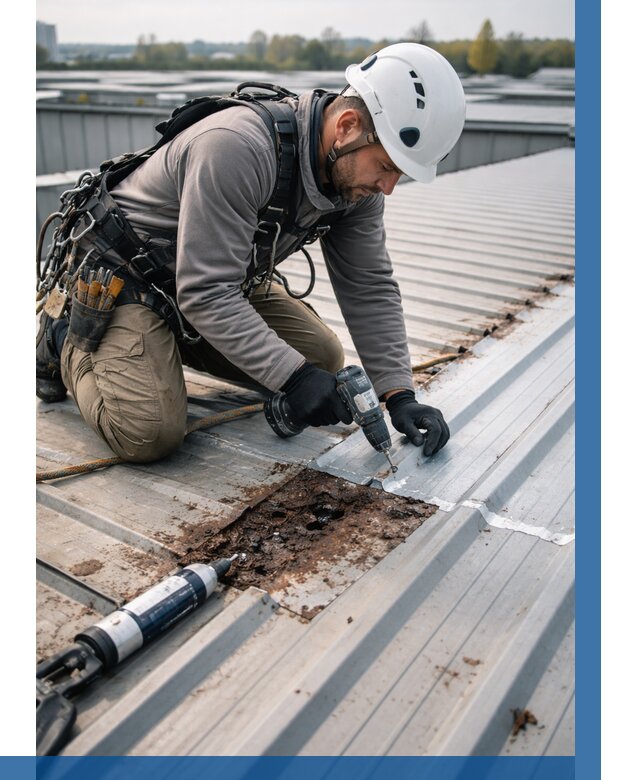 Ремонт профнастила на кровле в Тынде от 719 р. | ВЫСОТНИК-Тнд