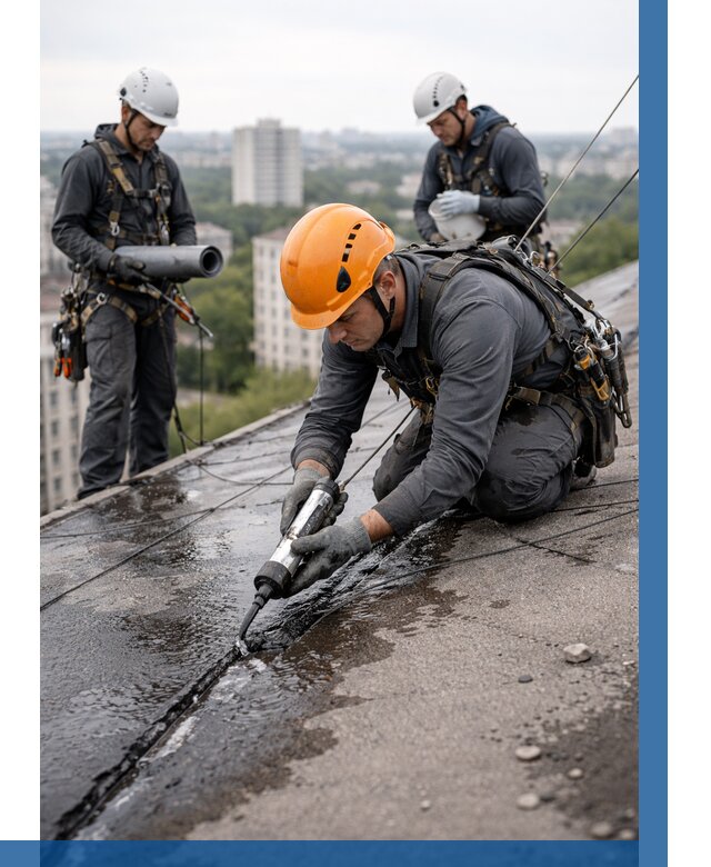 Устранение протечек кровли в Тынде от 12332 р. | ВЫСОТНИК-Тнд