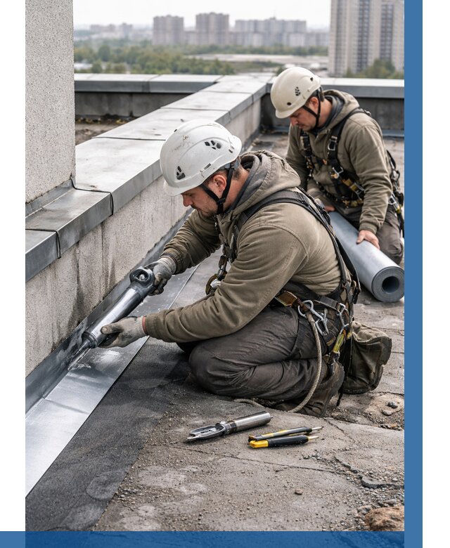 Ремонт кровельных примыканий в Тынде от 1233 р. | ВЫСОТНИК-Тнд