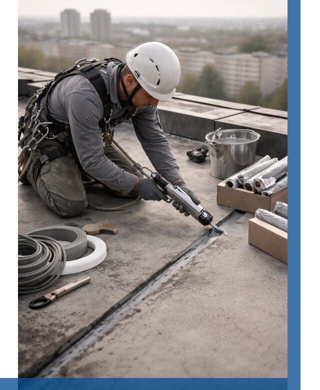 Герметизация швов кровли в Тынде от 462 р./м2 | ВЫСОТНИК-Тнд