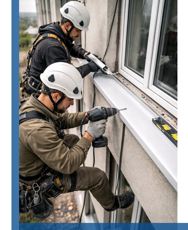 Профессиональный монтаж оконных отливов и отведения воды в Тынде