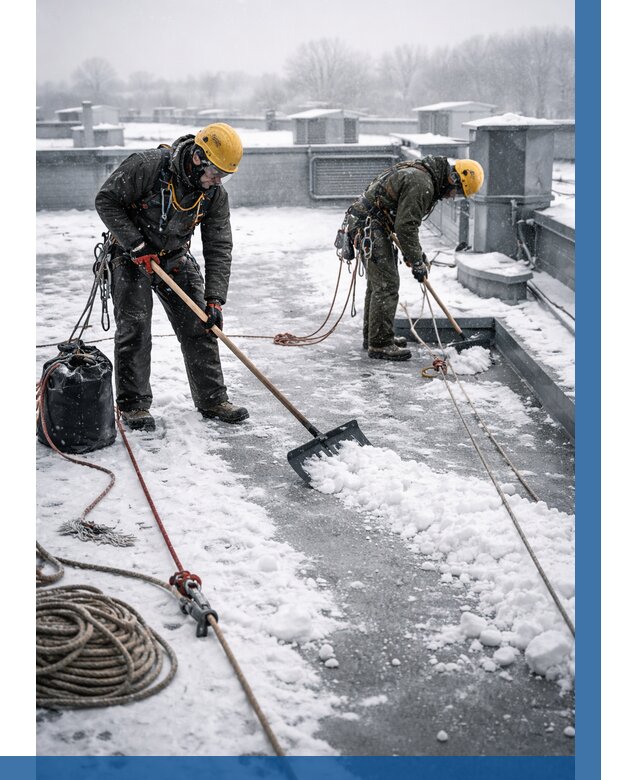 Очистка крыши от снега в Тынде от 7708 р. | ВЫСОТНИК-Тнд