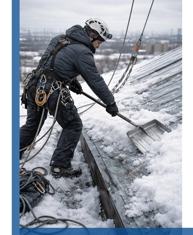 Профессиональная очистка кровли от снега и наледи в Тынде