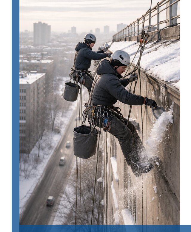 Очистка карнизов от снега в Тынде профессионально и безопасно
