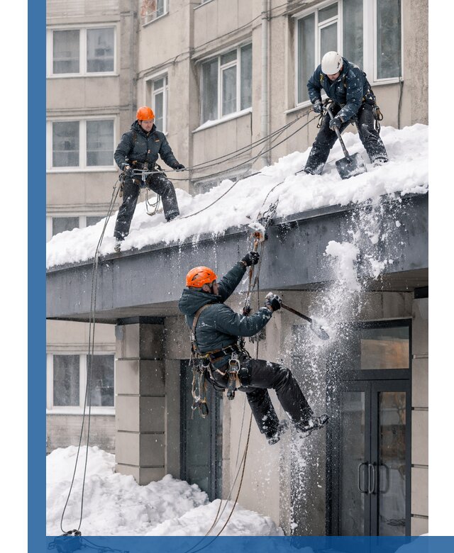 Безопасная очистка навесов от снега в Тынде круглогодично