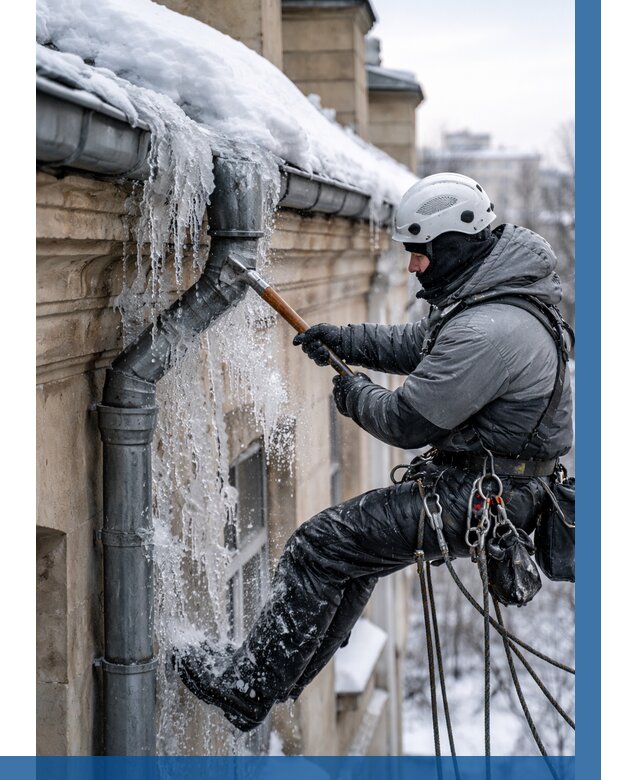 Очистка водостоков от льда в Тынде от 3597 р. | ВЫСОТНИК-Тнд