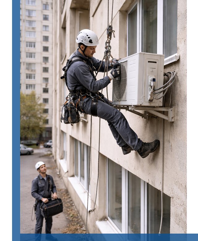 Демонтаж внешнего блока кондиционера в Тынде профессионально