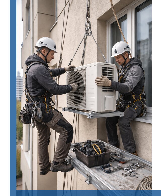 Перенос внешнего блока кондиционера в Тынде с монтажом и крепежом