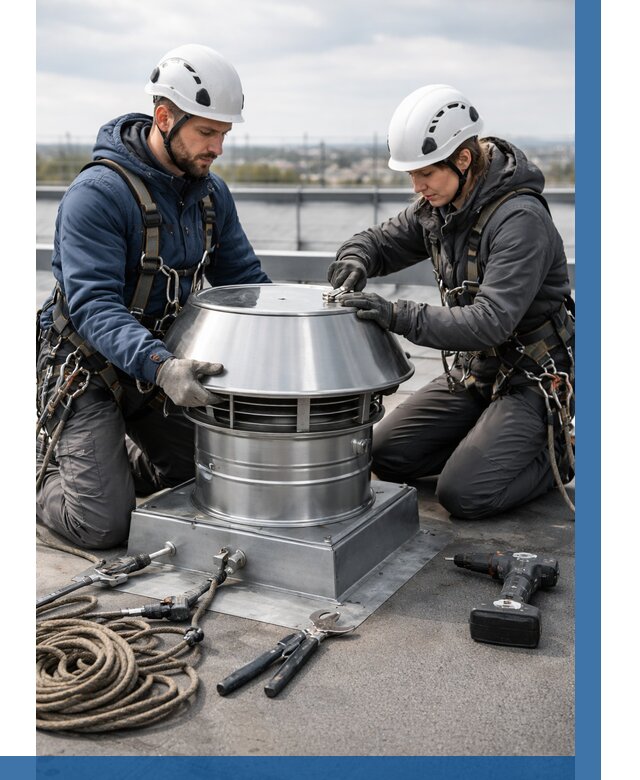 Установка дефлекторов на кровле в Тынде от 4625 р. | ВЫСОТНИК-Тнд