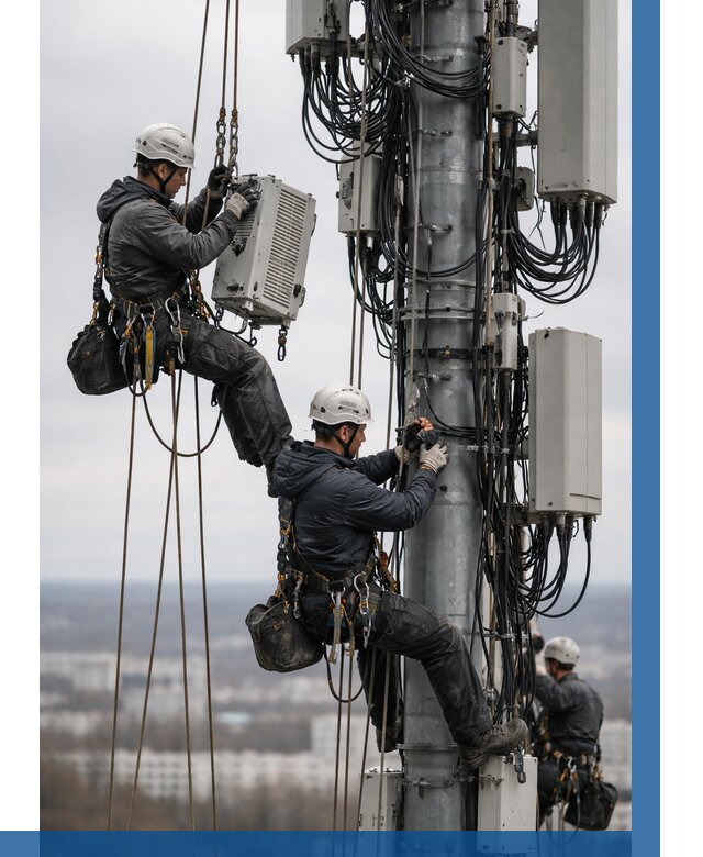 Монтаж оборудования связи на мачте в Тынде от 7708 р. | ВЫСОТНИК-Тнд