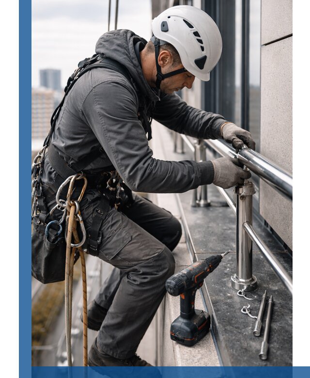 Монтаж ограждений на высоте в Тынде для зданий и конструкций