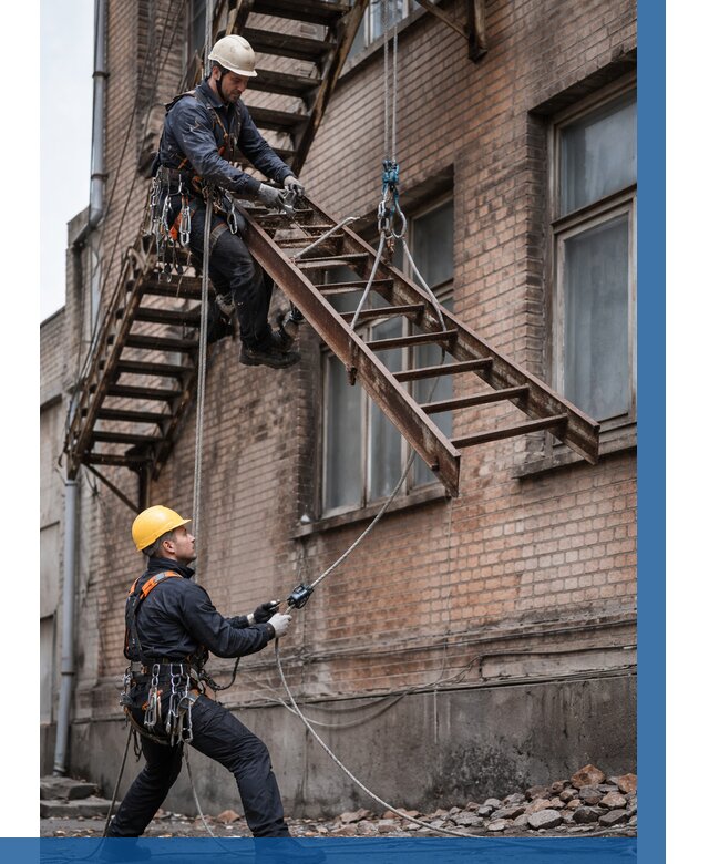 Демонтаж пожарной лестницы в Тынде от 12332 р. | ВЫСОТНИК-Тнд