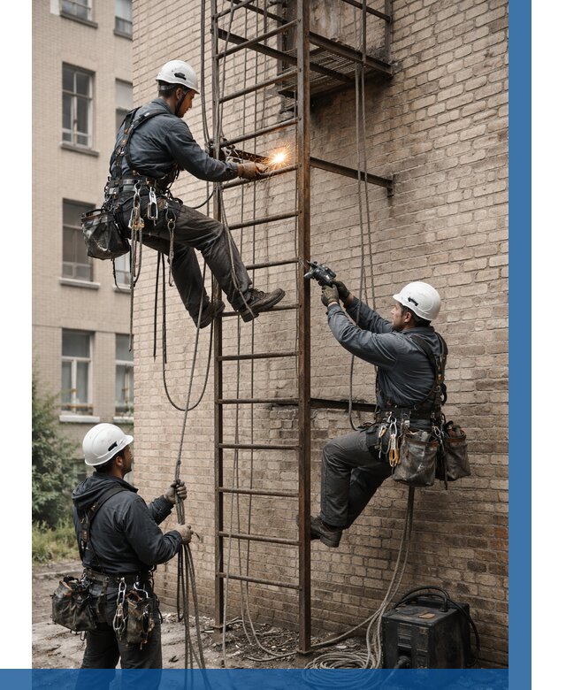 Ремонт пожарной лестницы в Тынде от 7708 р. | ВЫСОТНИК-Тнд