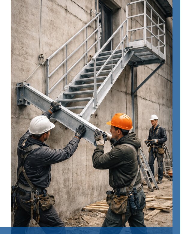 Монтаж металлических лестниц в Тынде от 15416 р. | ВЫСОТНИК-Тнд