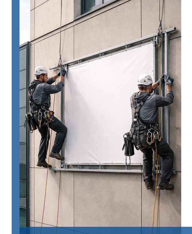 Монтаж наружной рекламной вывески в Тынде под ключ