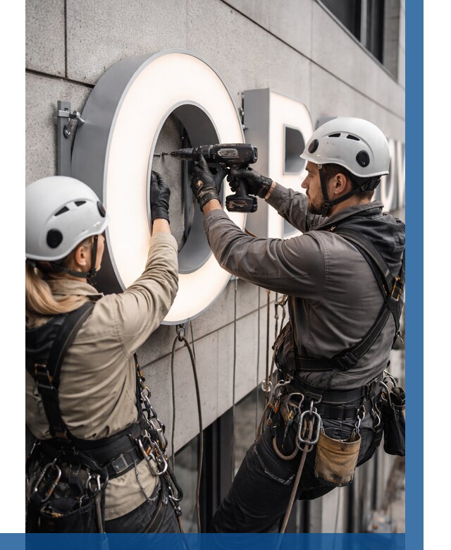 Монтаж световых букв в Тынде от 3083 р. под ключ ВЫСОТНИК-Тнд