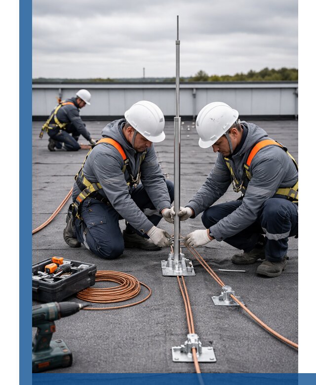 Монтаж молниезащиты на кровле в Тынде под ключ с гарантией