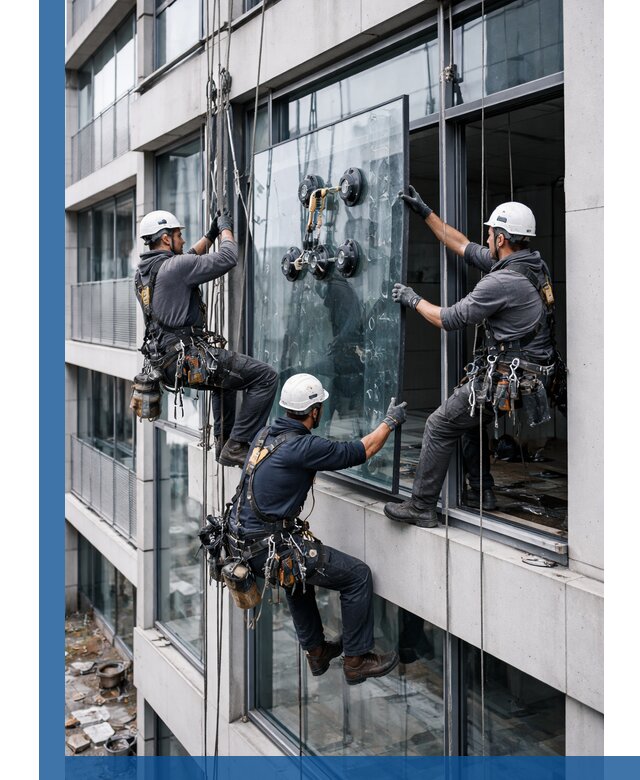 Фасадное остекление и монтаж витражей зданий в Тынде под ключ