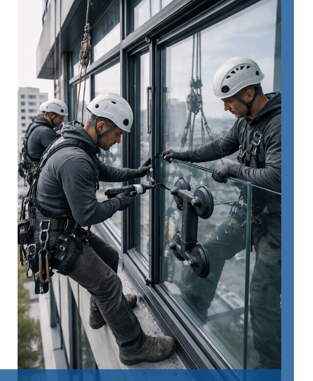 Витражное остекление зданий в Тынде от 3597 р. | ВЫСОТНИК-Тнд