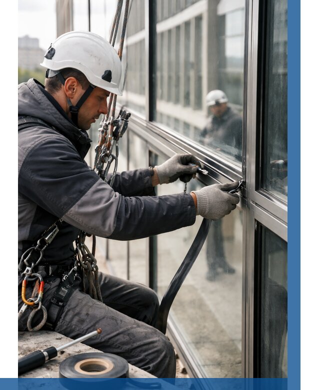 Ремонт витражных конструкций в Тынде от 3597 р. | ВЫСОТНИК-Тнд