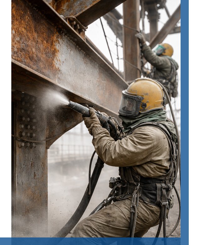 Пескоструйная очистка металлоконструкций в Тынде по 617 р.  ВЫСОТНИК-Тнд