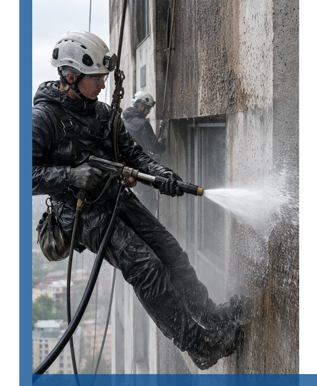 Гидроструйная очистка фасадов и конструкций в Тынде