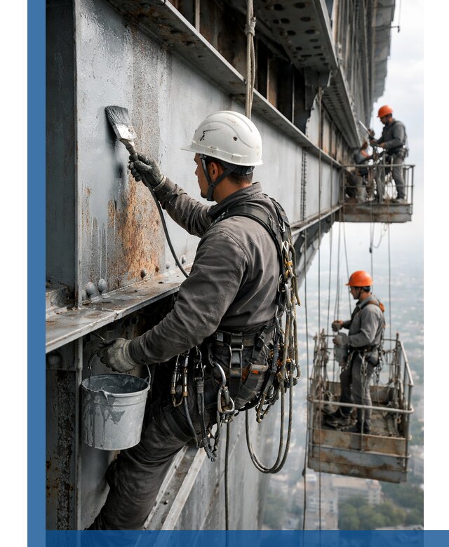 Покраска металлоконструкций на высоте в Тынде профессионально